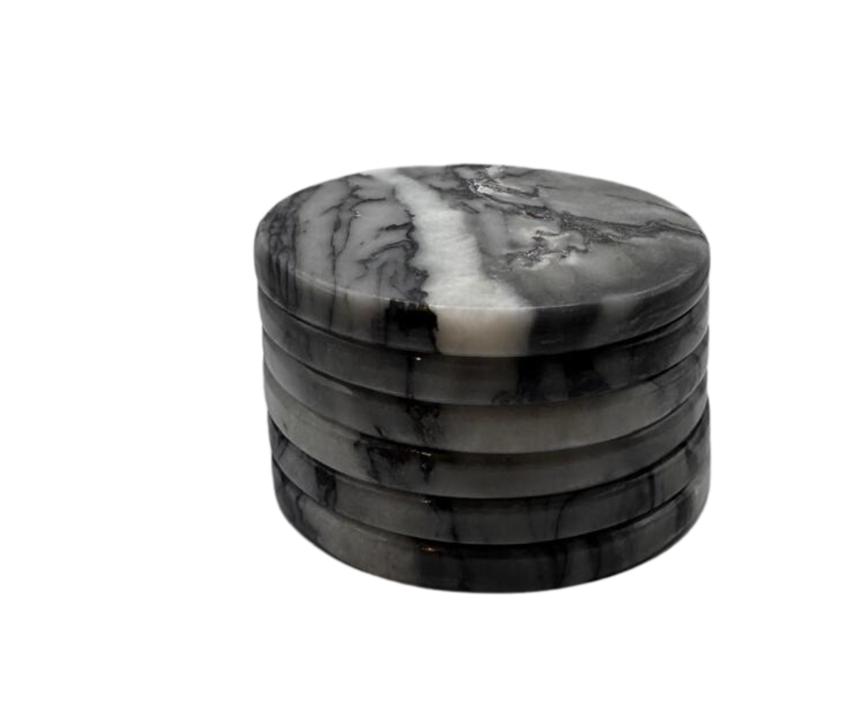 Set of 6 circular coasters without marble base