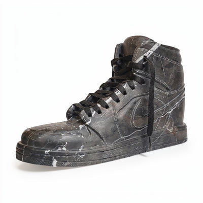 Jordan marble boot tennis shoes.
