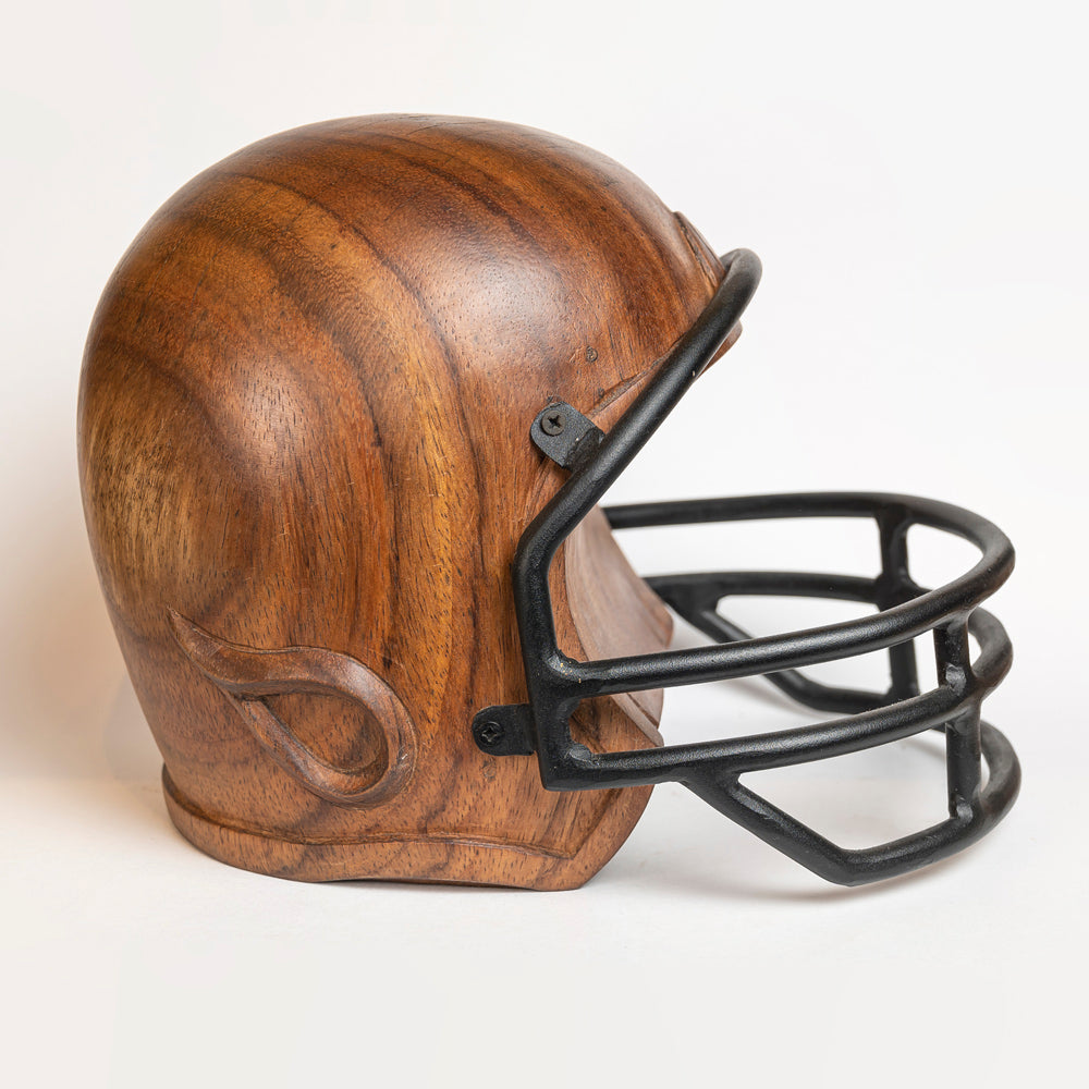 Parota Wooden American Football Helmet