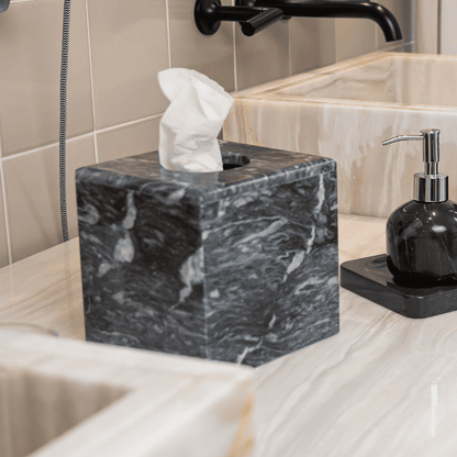 Square Marble Disposable Tissue Holder.