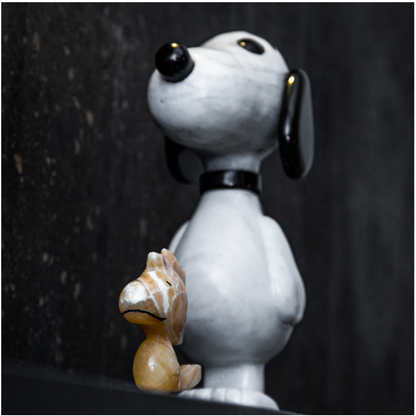 Figura Snoopy con Woodstock de Mármol