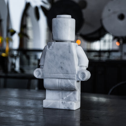 Decorative Lego figure in marble