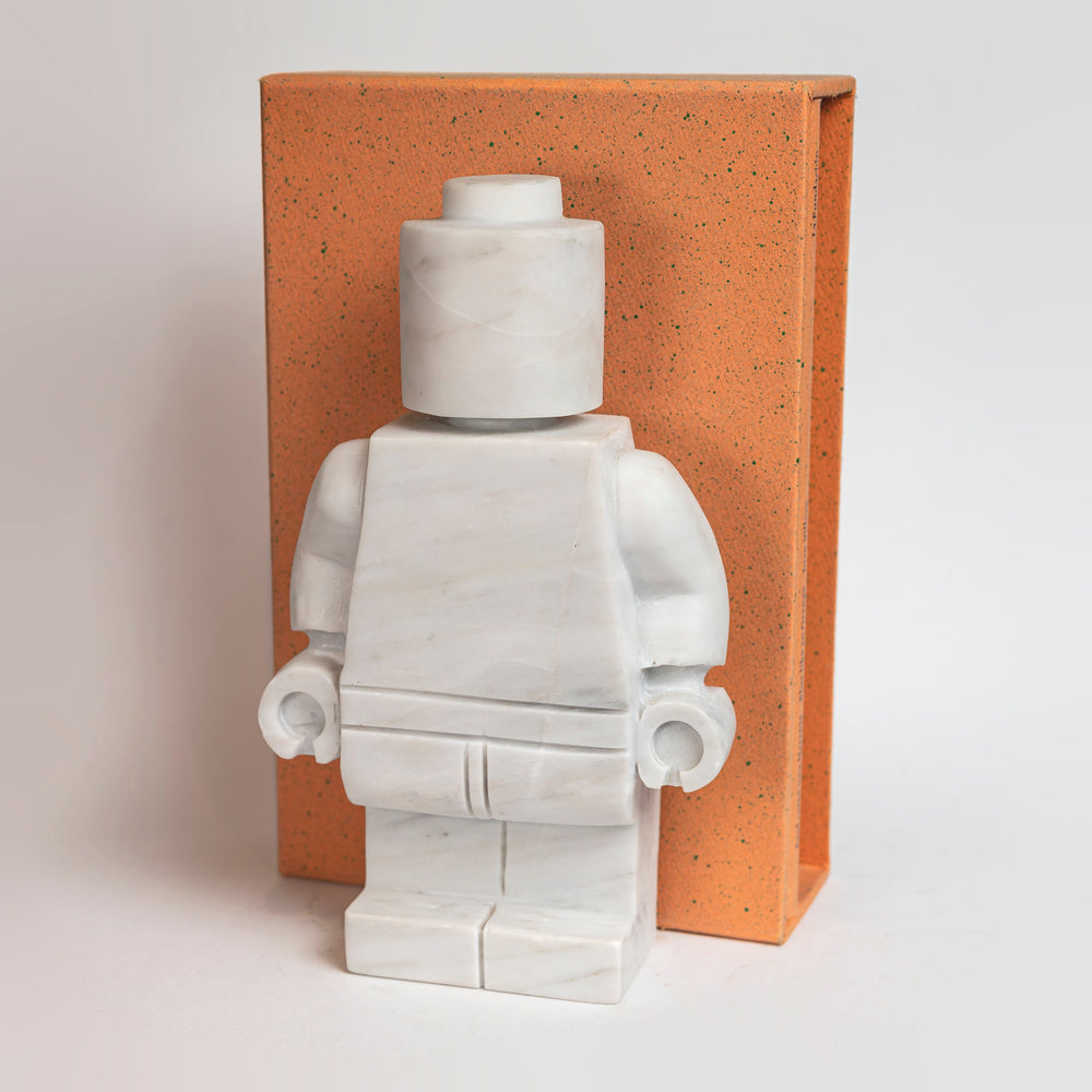 Decorative Lego figure in marble