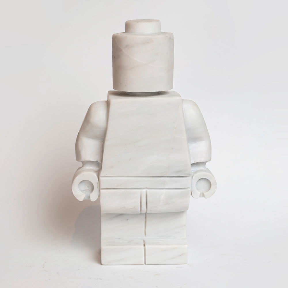 Decorative Lego figure in marble