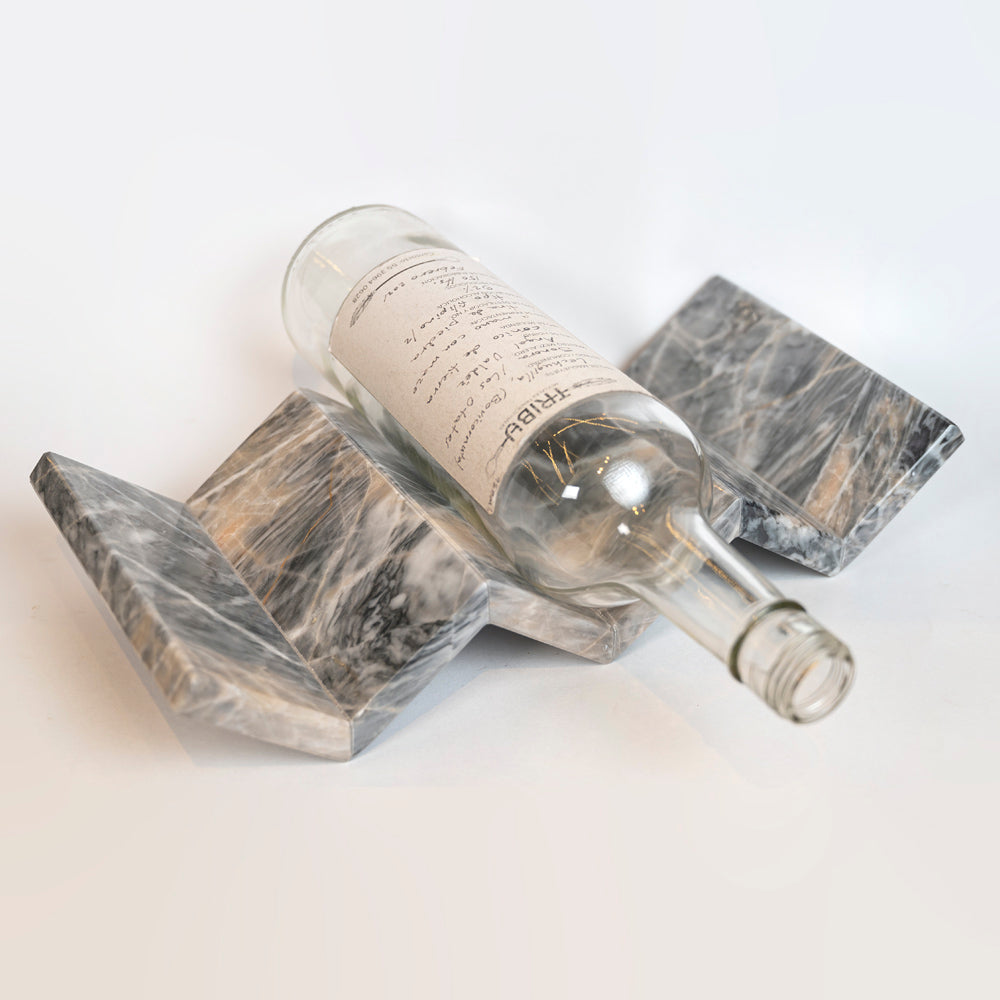 Marble triangle bottle holder